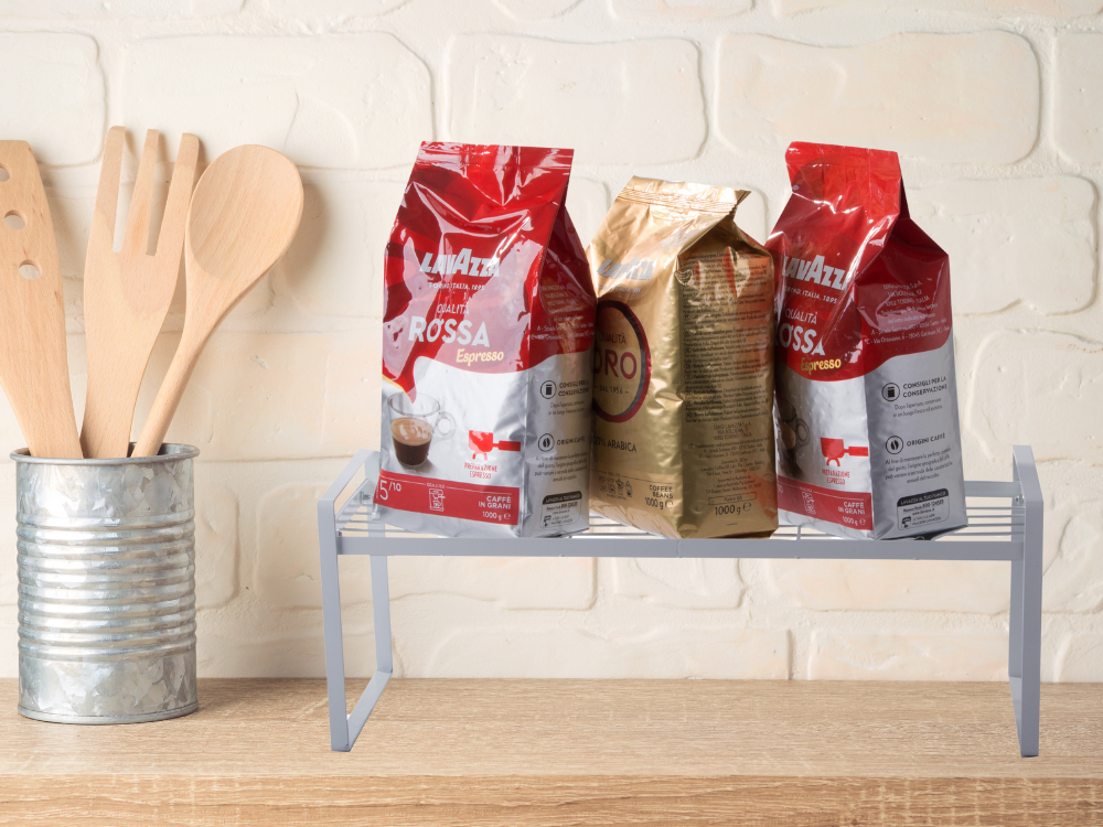 Metal shelf single level kitchen organizer stand white for (3)