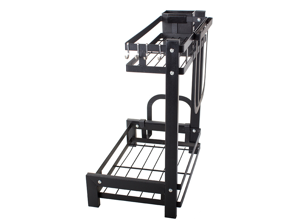 2-Tier Kitchen Countertop Organizer Shelf, Loft Style, Black (2)