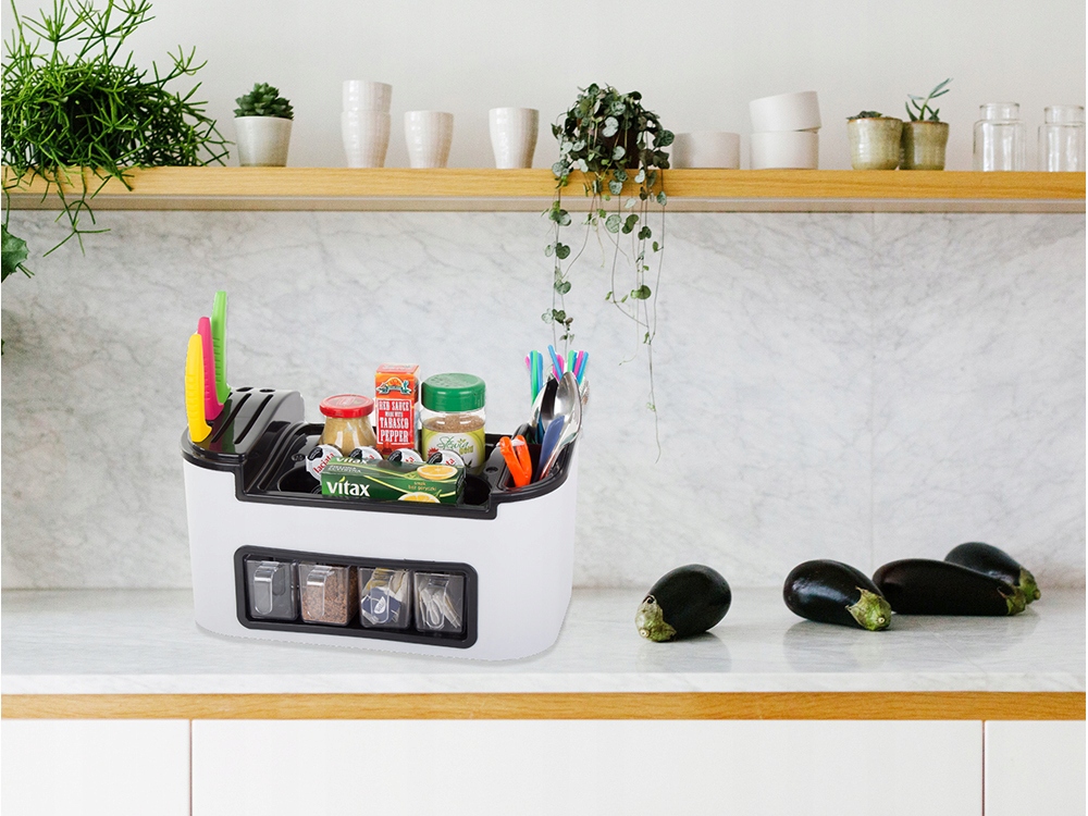 Kitchen Organizer Cutlery Holder Storage Box Spice Rack Containers for Countertop Kitchen Organization Tool (2)