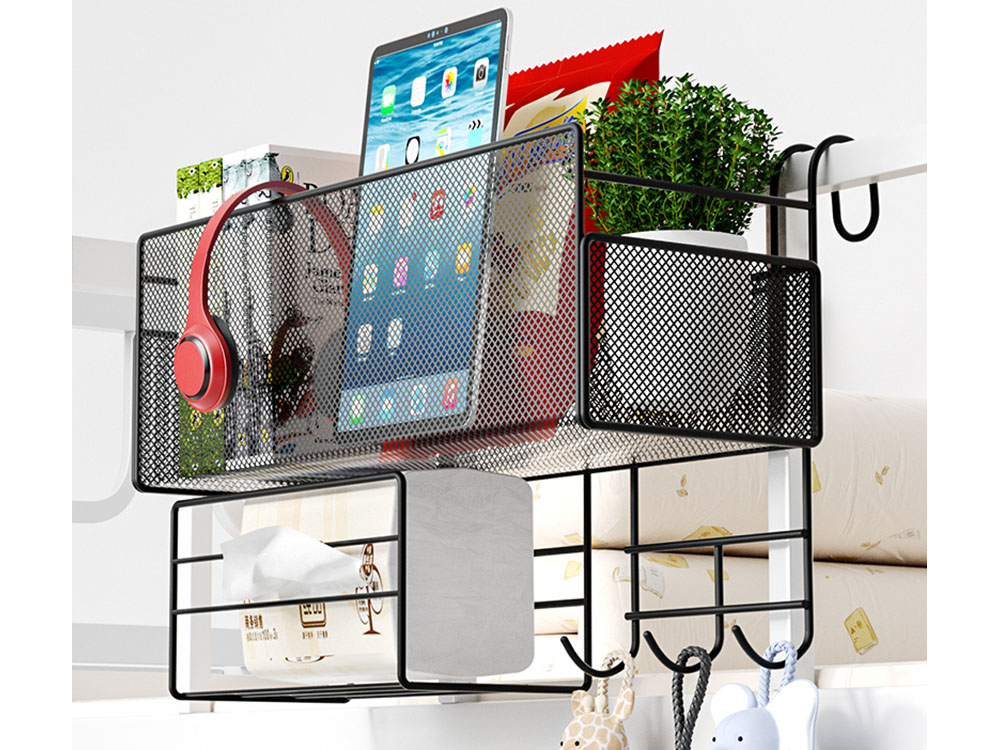 Suspended Hanging Kitchen and Bathroom Shelf + 3 Hooks, Different colours (3)