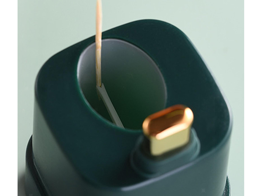 Container Holder Organizer Dispenser For Toothpicks, Green (3)