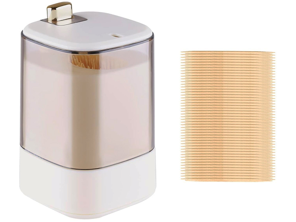 Container Holder Organizer Dispenser For Toothpicks, Pink (1)