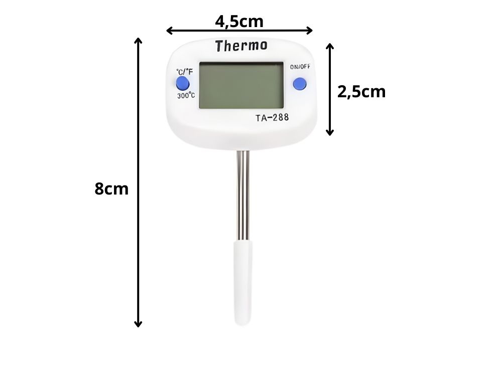 Digital Meat Thermometer with Probe for Cooking and Baking, White (2)