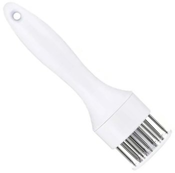 Meat Tenderizer with Blades, Metal, White
