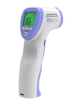 Non-Contact Infrared Forehead Thermometer, White-Purple