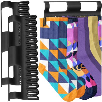 Massido Sock Holders for Drying Rack 2 Pack, Black