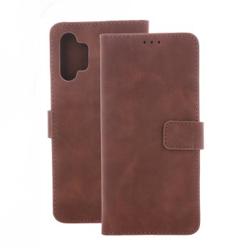 Samsung Galaxy A56 ( SM-A566B / DS ) Smart Velvet TPU Book Case Cover, Brown