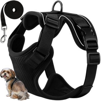 Purlov Adjustable No-Pull Dog Harness and Leash Set M 26870