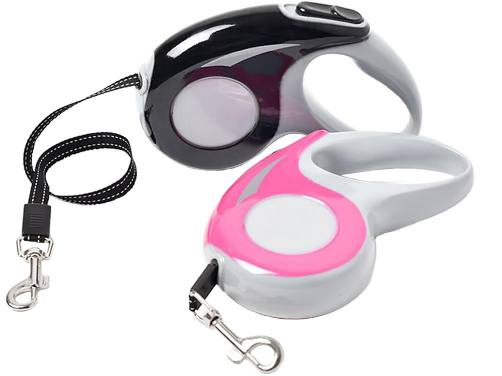 Automatic retractable dog leash with tape and lock, 5m, up to 15kg (2)