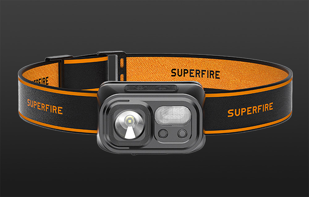 LED Headlamp Superfire HL23-S 350lm USB-C (1)