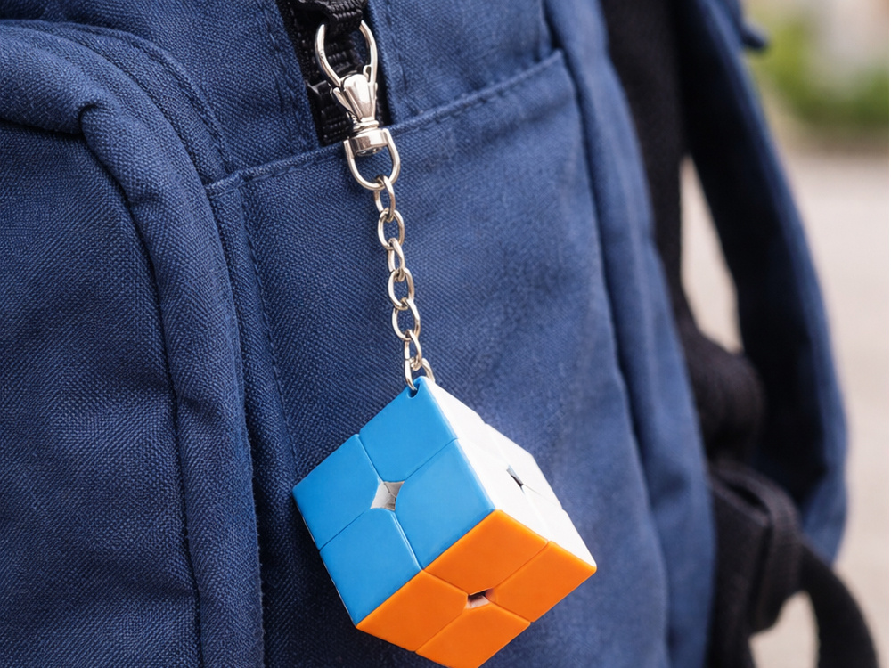 Rubik's Cube Keychain 2x2 Educational Logic Toy, multicolor (1)
