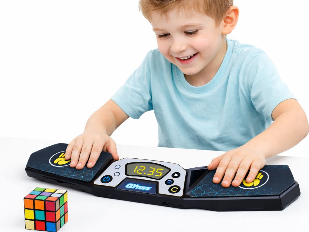 Speedcube Timer with Touch Sensors and LED Display, Black (2)
