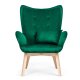 Sofotel Norse Wingback Armchair with Footstool, Dark Green