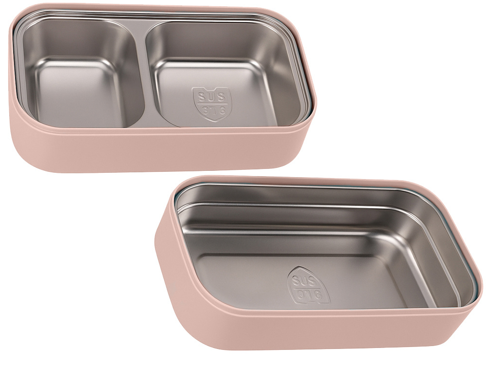Bento Lunch Box with Compartments XXL, 2 Tier Stackable Meal Prep Container with Utensils, pink (0)