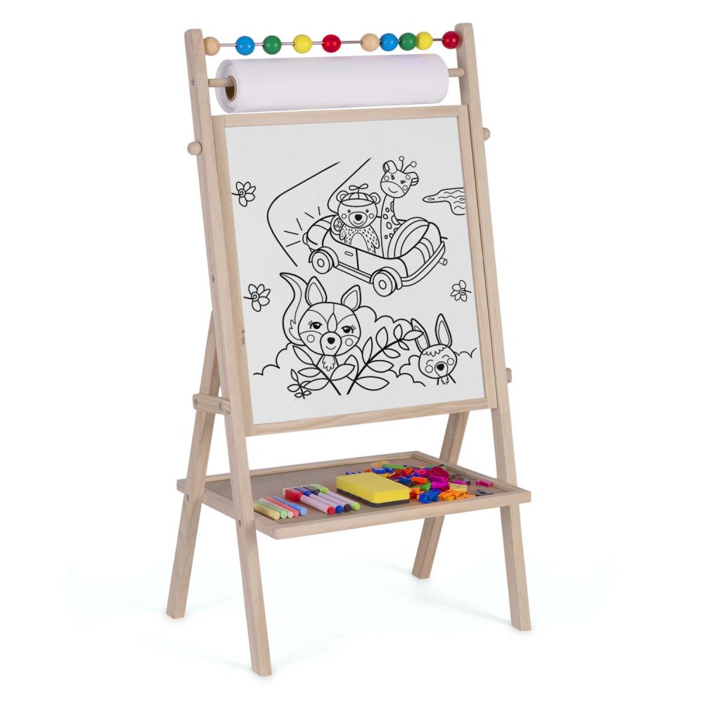 Ricokids Double-Sided Magnetic Art Easel for Kids with Accessories (1)