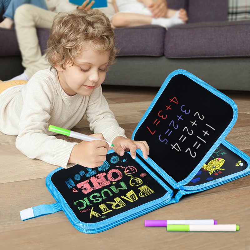 Blackboard Drawing Book + Chalk Pens Dinosaurs (1)