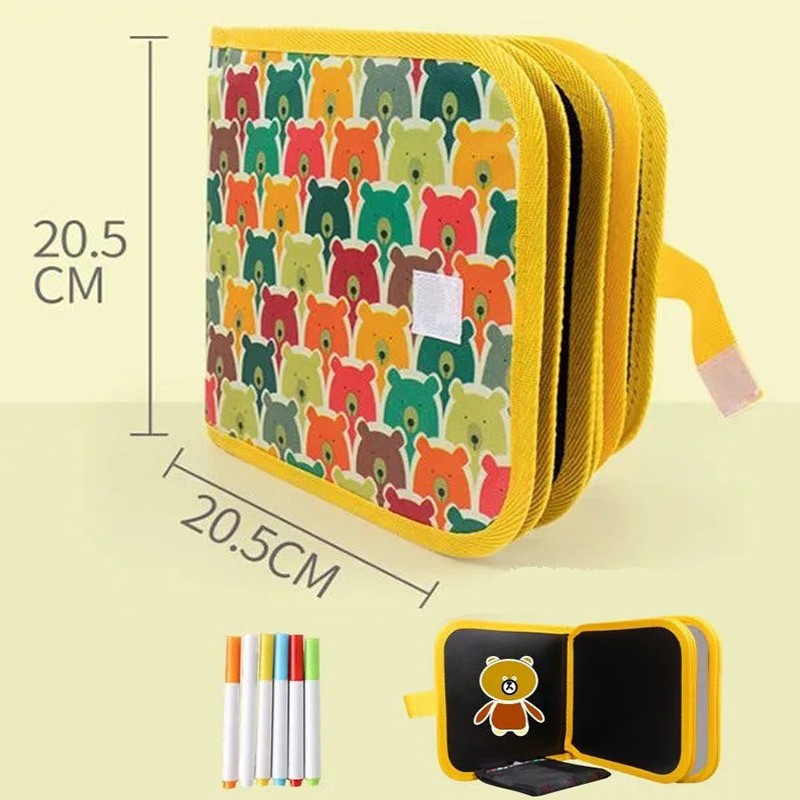 Whiteboard Drawing Book + Teddy Bear Chalk Pens (0)