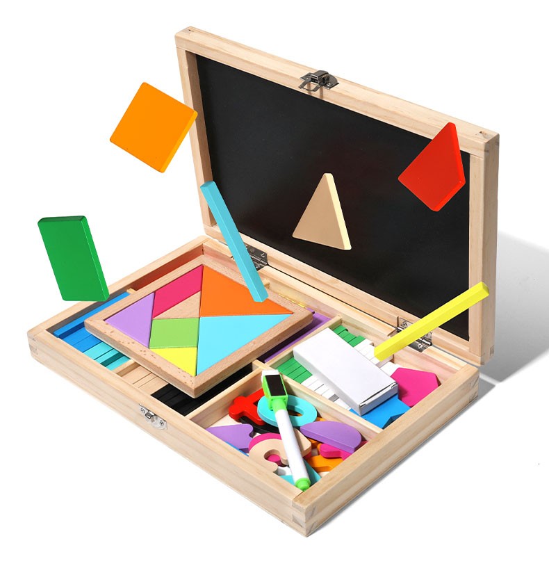 Double-Sided Magnetic Whiteboard & Chalkboard Math Learning Set Jhtoy-242 (0)