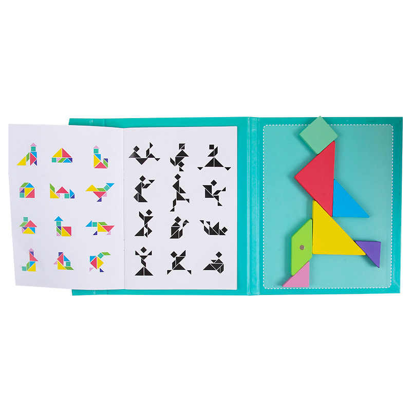 Magnetic book puzzle 3D Tangram blocks (0)