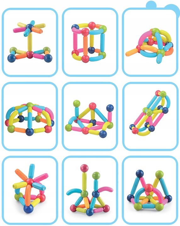 Magnetic Magic Blocks Bricks Balls Educational Building Toy, 84 pcs. (1)