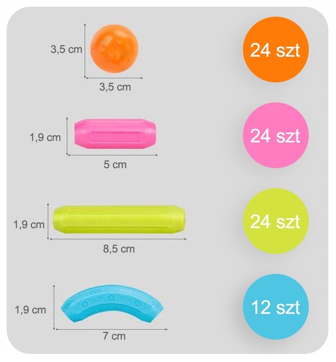 Magnetic Magic Blocks Bricks Balls Educational Building Toy, 84 pcs. (7)