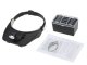 Headband Magnifier with 2 LED Lights and 4 Interchangeable Lenses, Black