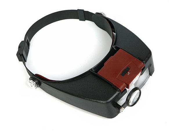 Headband Magnifier with 2 LED Lights and 4 Lenses 1.5x 3x 8.5x 10x (3)