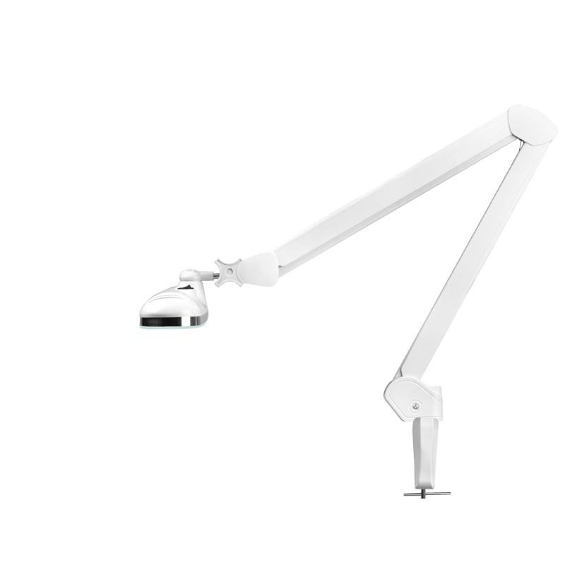 LED Beauty Desk Lamp Elegante 801-l with Clamp and Dimmable Light, White (1)