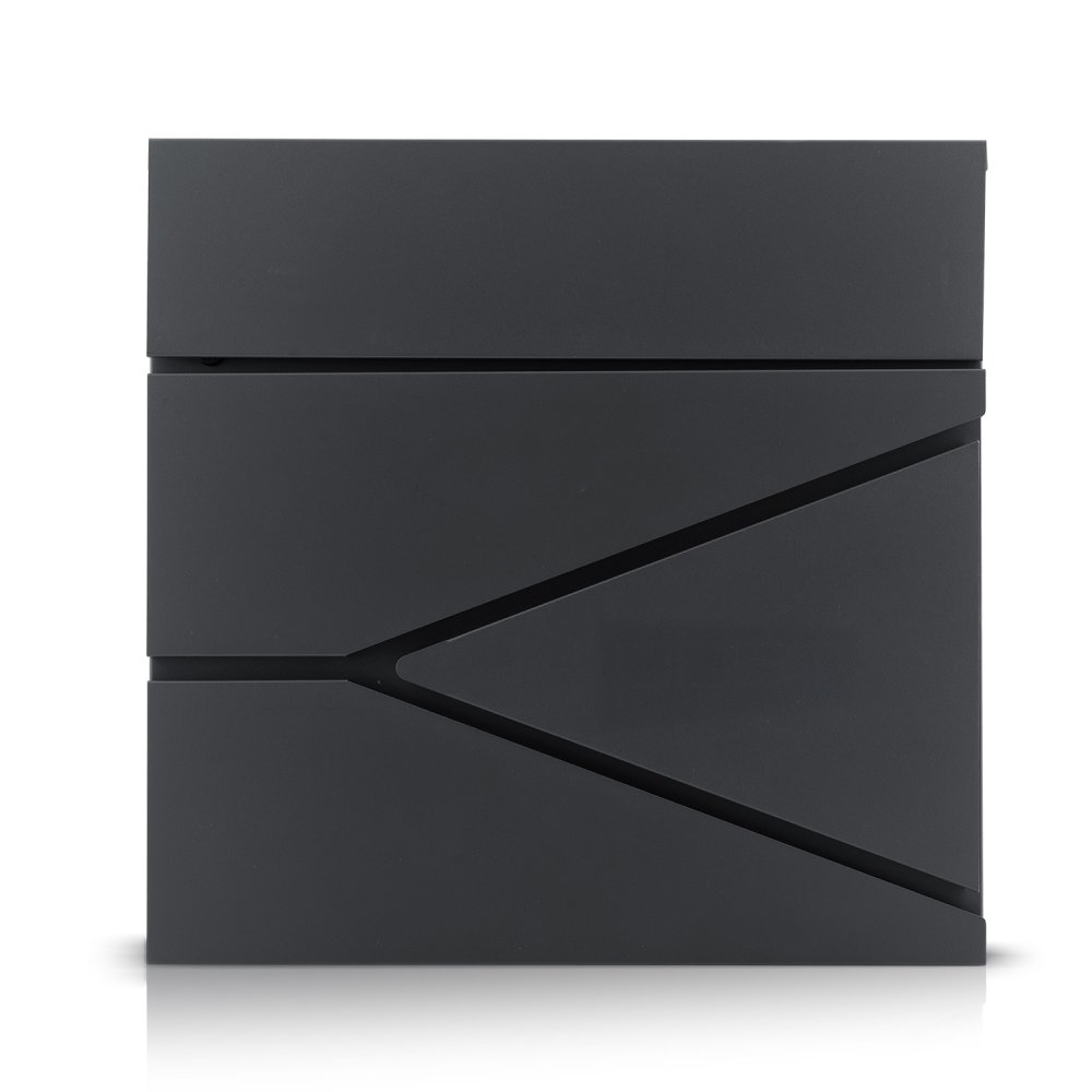 Humberg HM-862 Lockable Wall Mount Mailbox with Newspaper Holder, Anthracite (0)