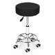 Adjustable Swivel Salon Stool with Wheels ModernHome, Black