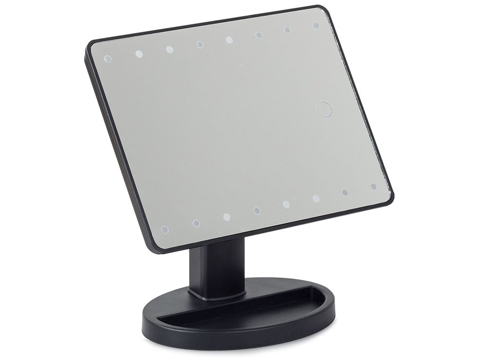 LED Illuminated Cosmetic Makeup Mirror, Black (1)