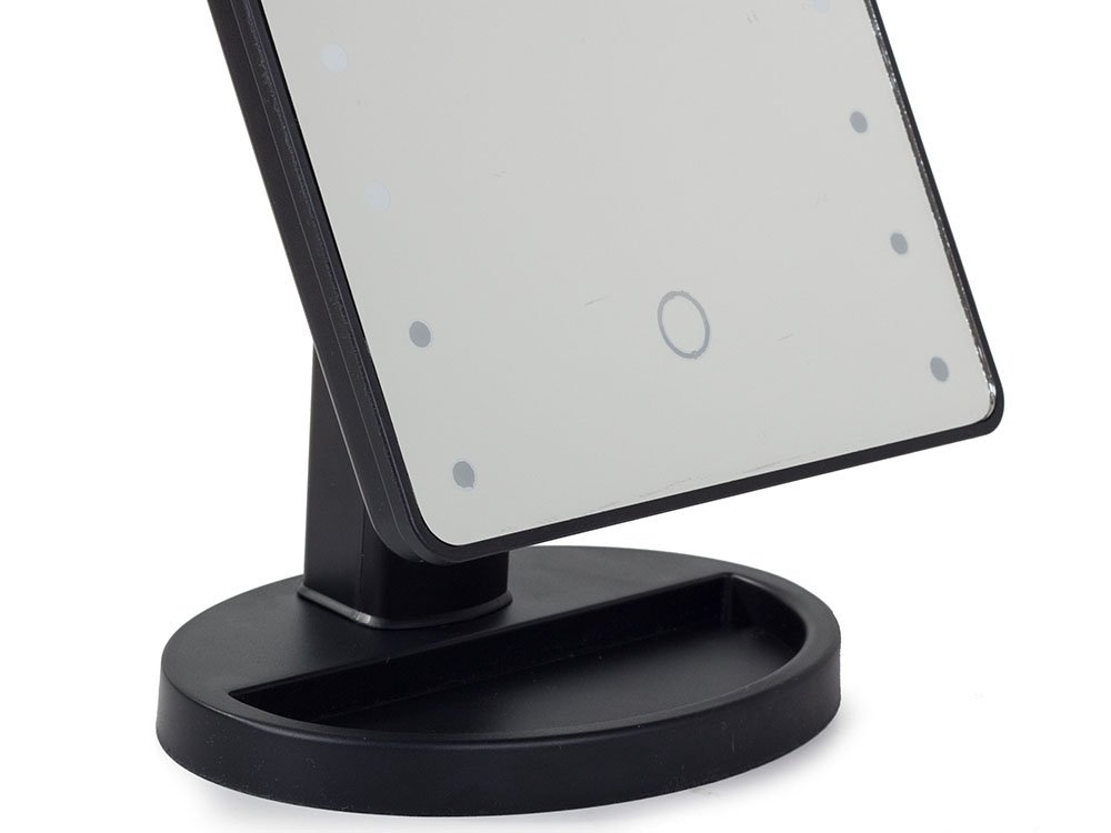 LED Illuminated Cosmetic Makeup Mirror, Black (3)