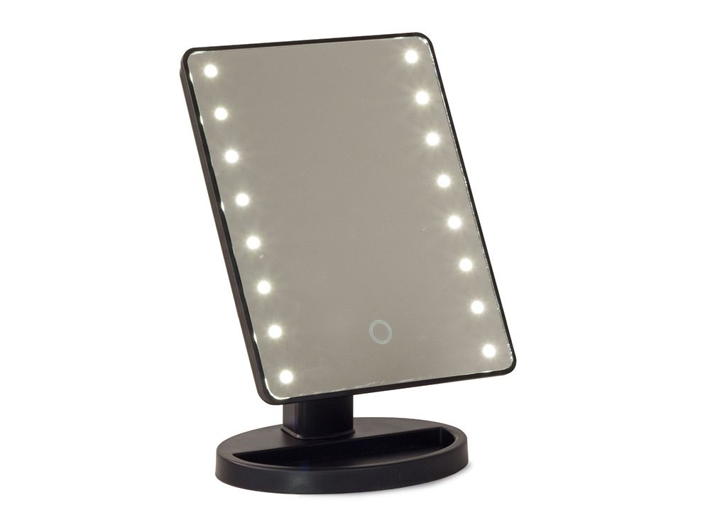 LED Illuminated Cosmetic Makeup Mirror, Black (5)