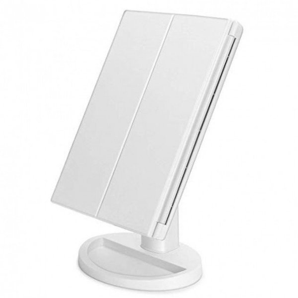 Superstar Magnifying Makeup Mirror with LED Light and 2x 3x Magnification, White (3)