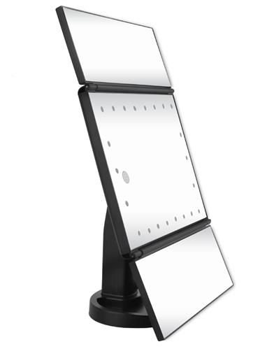 Superstar Magnifying Makeup Mirror with LED Lightning and 2x 3x Magnification, Black (2)