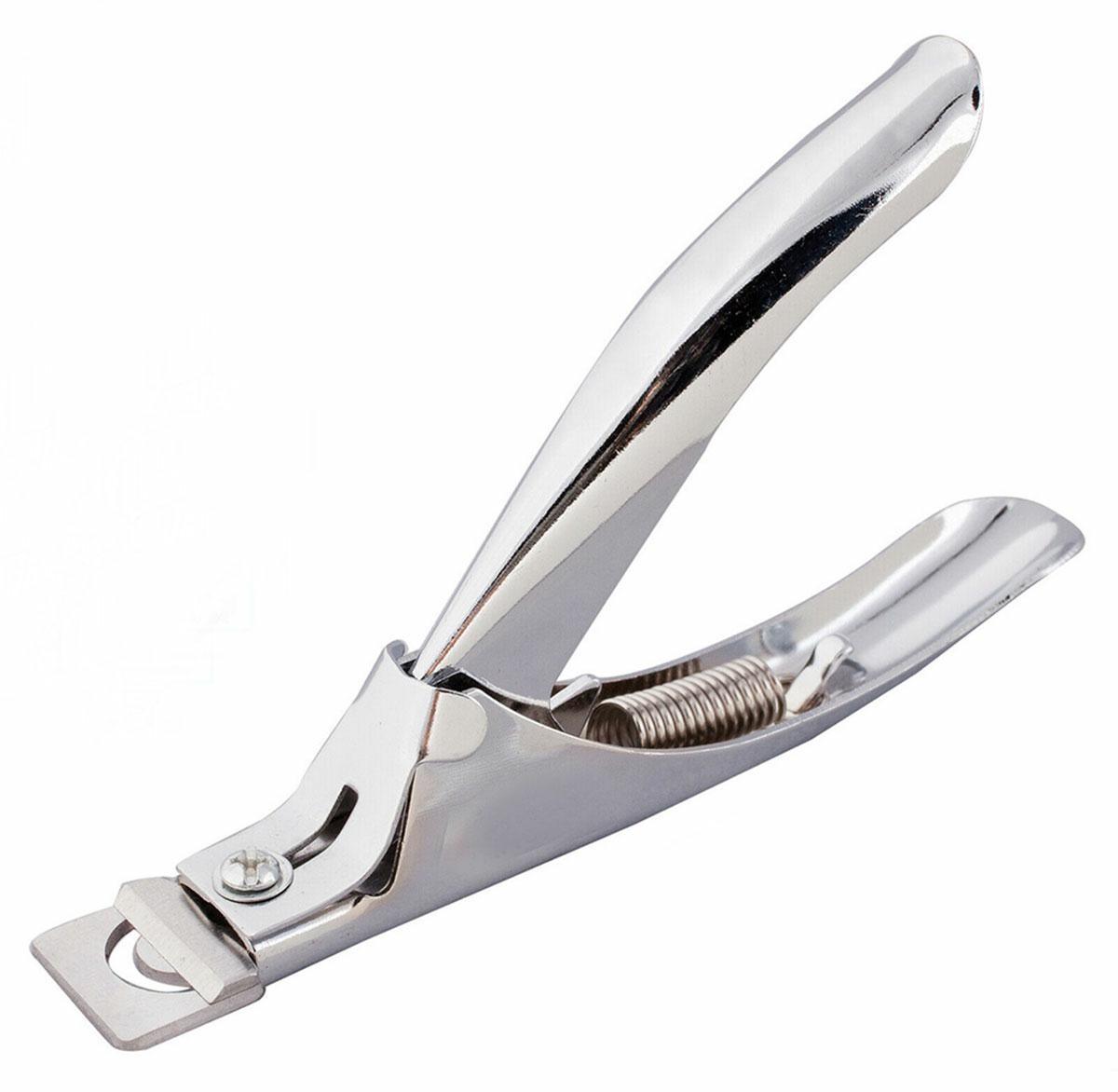 Professional Nail Tip Cutter for Acrylic and Gel Nails, Silver