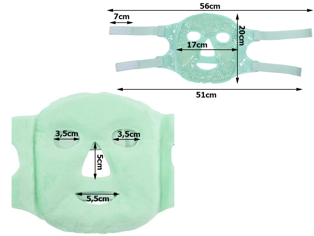 Cooling Gel Face Mask Relaxing Face Compress, Green (5)