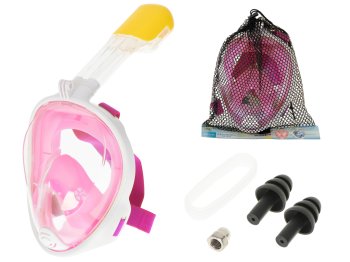 Swimming Diving Snorkeling Mask, S/M, Pink