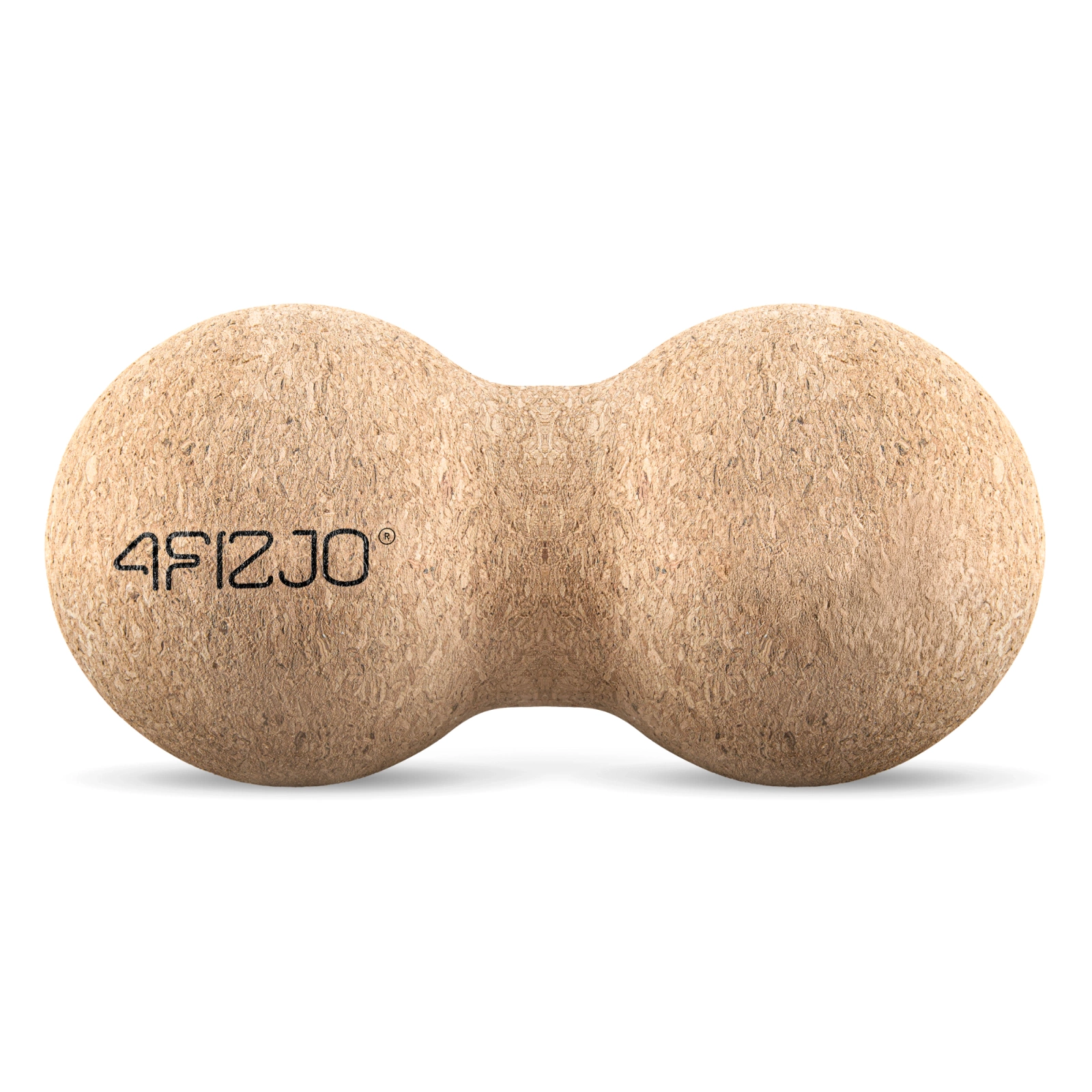 Double Cork Massage Ball 4FIZJO 13.5 cm Peanut Roller, brown