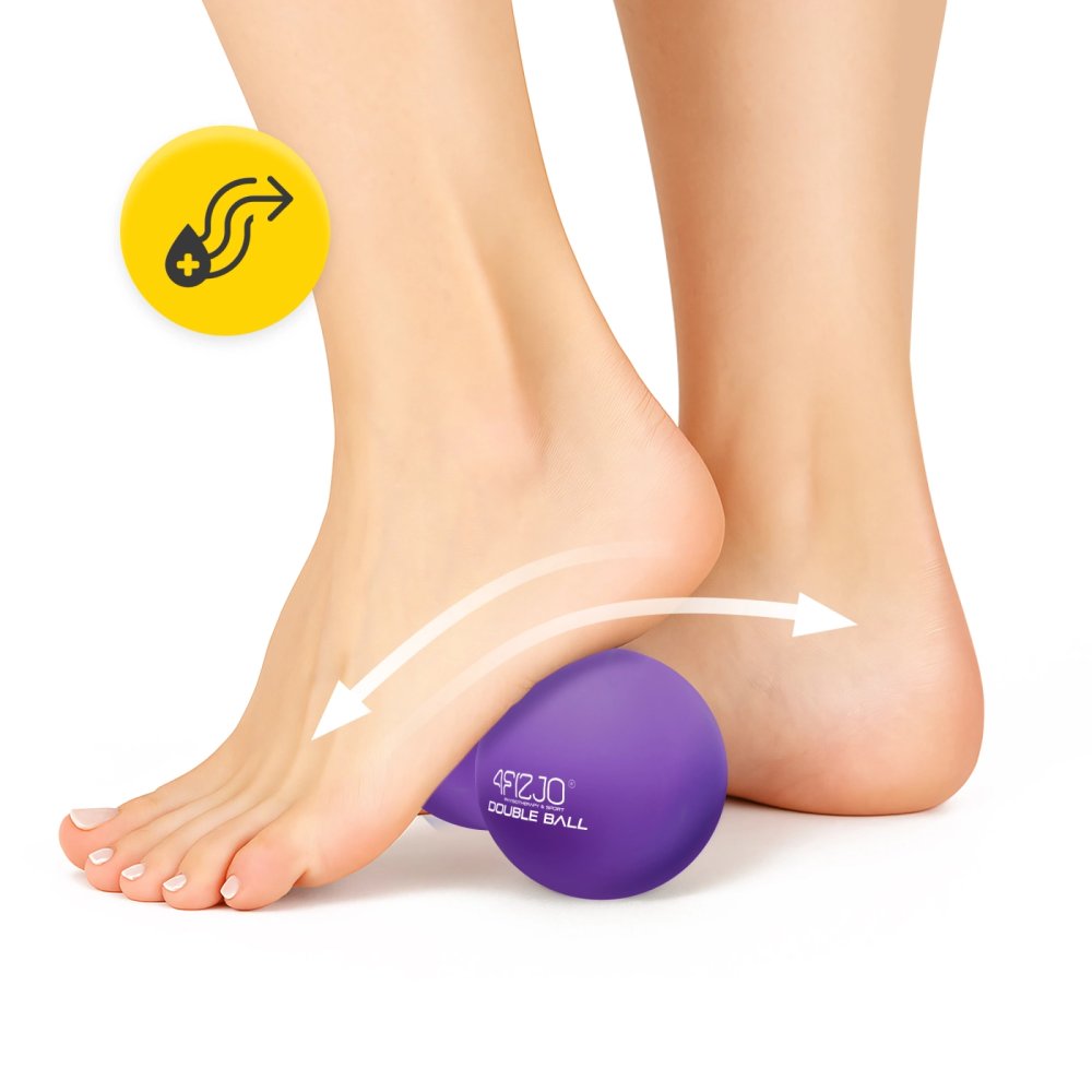 Double Massage Ball 4FIZJO DOUBLE BALL, purple (2)