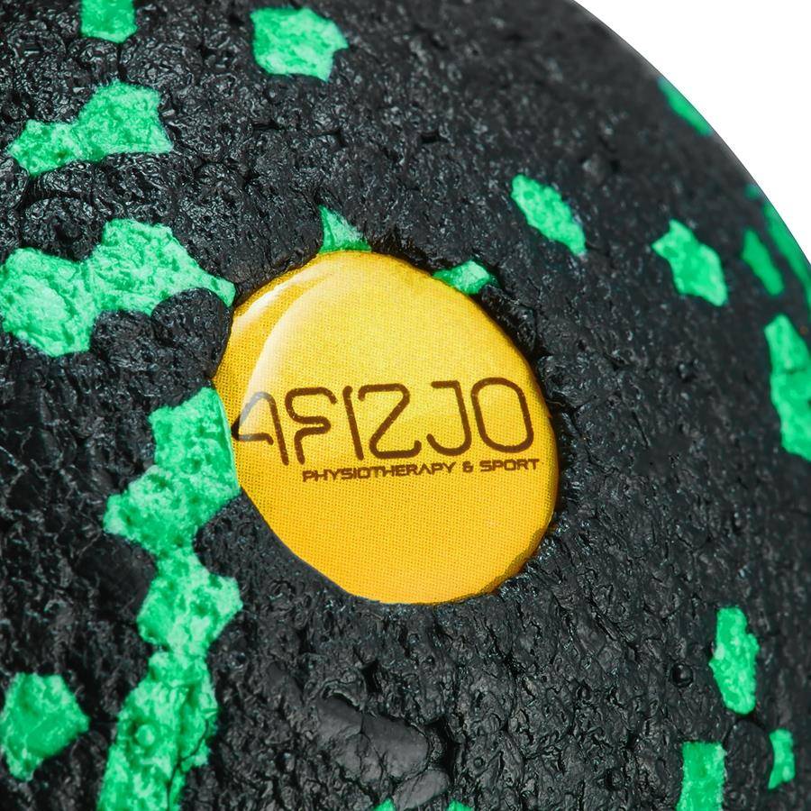 4FIZJO Massage Motion Ball for Physical Therapy, Muscle Relaxation, Rehabilitation - 8cm, Black/Green (2)