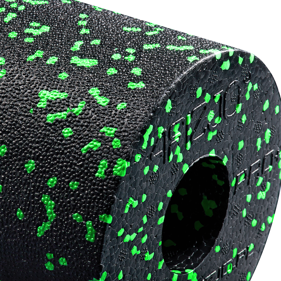4FIZJO PRO+ Yoga Fitness Massage Foam Roller 33cm, Black/Green (3)