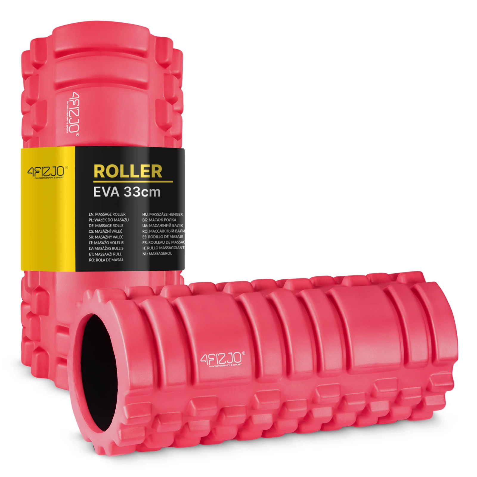 4FIZJO Trigger Point Foam Roller with Nubs EVA 33 cm, pink