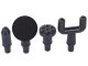 Relaxing Mini Muscle Massager Gun with 4 Nozzles Wireless Massage Device, Silver