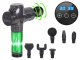 Relaxing Muscle Massager Pistol with 6 Nozzles Wireless Massage Device with Display, Carbon