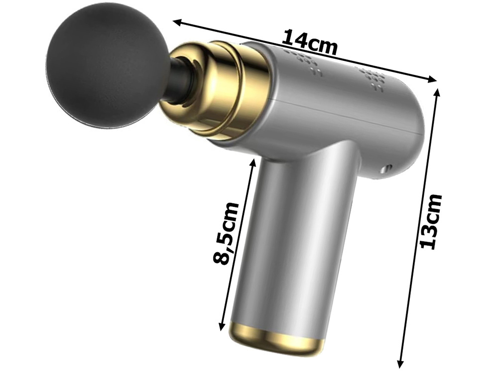 Powerful Mini Massage Gun, Portable Percussion Muscle Massager, Grey (3)