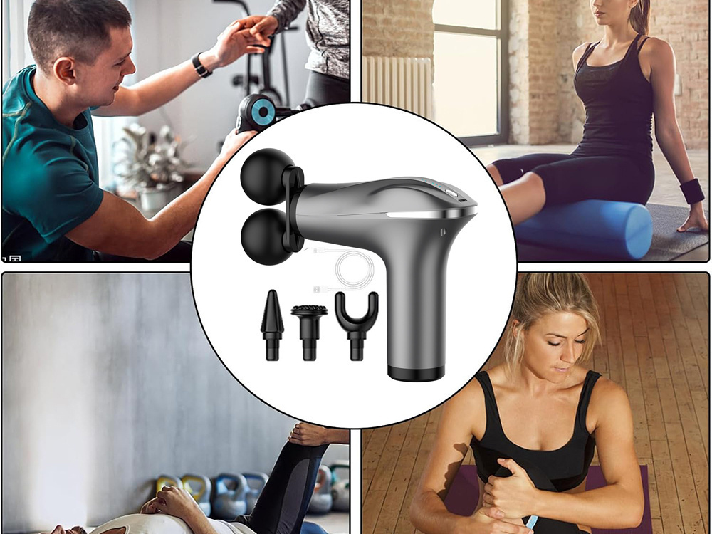 Powerful Deep Tissue Massage Gun for Body and Muscles with 4 Heads (3)