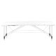 Foldable massage table ALUMINUM COMFORT 2 sections, white