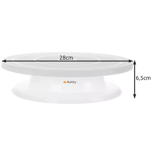 Cake Making Turntable Rotating Decorating Platform Stand Display with Pastry Spatulas (4)