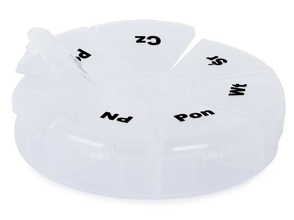 Medication Organiser for 7 Days, Weekly Pill Box Container (1)